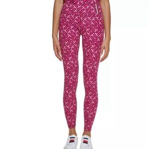 Tommy Hilfiger Sport pink Logo high rise full length leggings